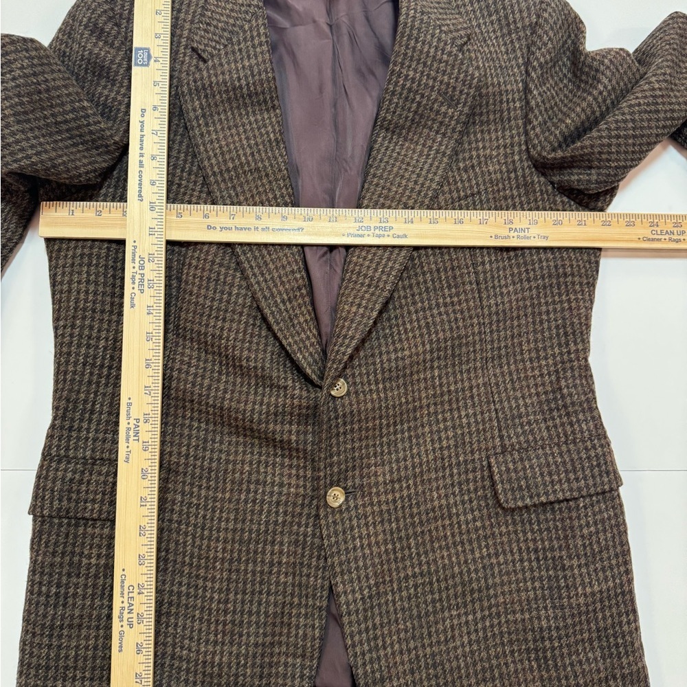 Hickey Freeman Vintage Brown Houndstooth Sport Coat - Picture 9 of 10